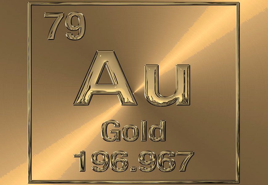 Aurum - or (Au) dans le tableau de Mendeleïev en chimie 1